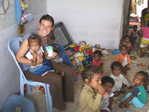 click on image for a larger view Indian slum baby care